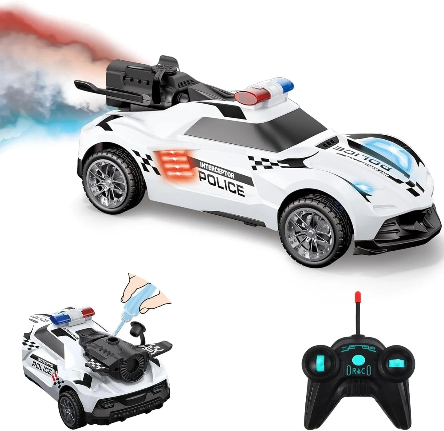 POLICE RACER - PATRULLA CON HUMO REAL Y LUCES