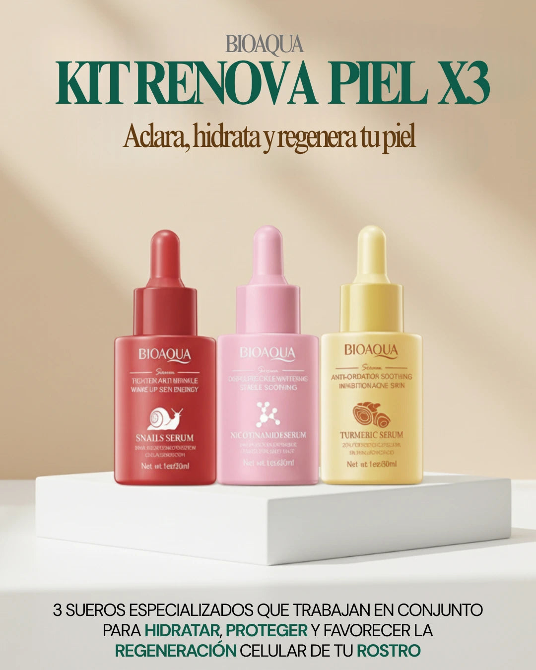 KIT RENOVA PIEL BIOAQUA X3